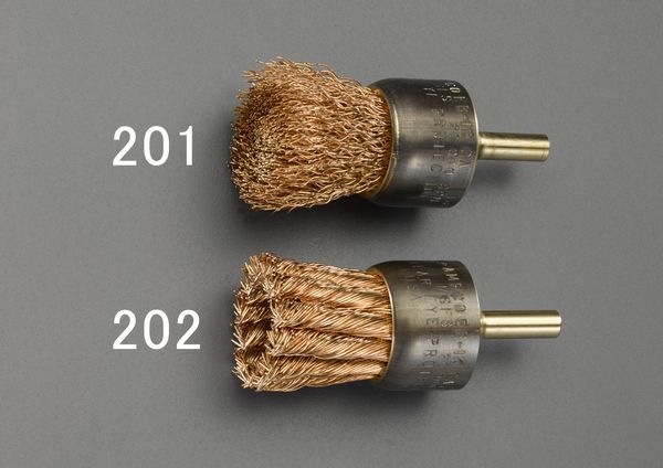 【メーカー在庫あり】 EA642KE-201 エスコ ESCO 25mm/6.35mm 軸付ワイヤーブラシ(ノンスパーキング)