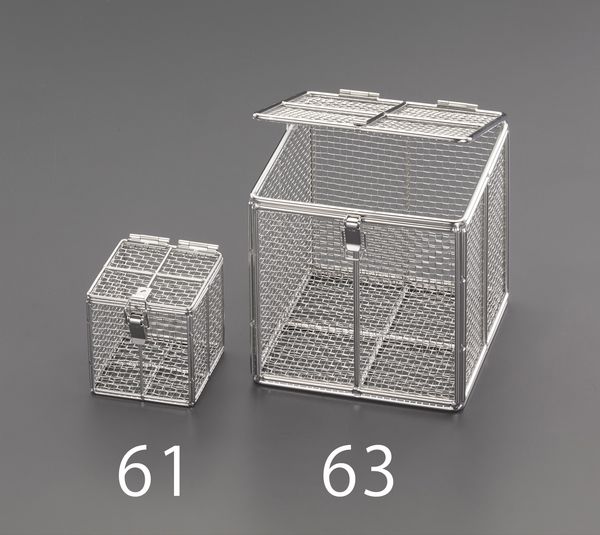 【メーカー在庫あり】 EA992CV-64 エスコ ESCO 300x300x200mm バスケット(フタ付ステンレス製)｜ヒロチー商事 ハーレー 店