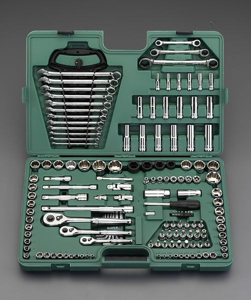 【メーカー在庫あり】 エスコ ESCO 1/4インチ・3/8インチ・1/2インチsq ソケットレンチセット EA687DC-1 HD店