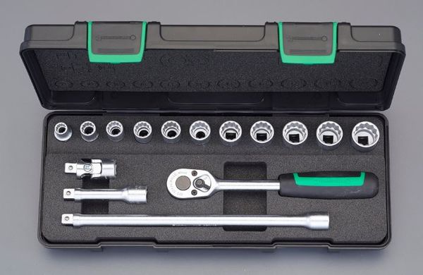 【メーカー在庫あり】 3/8\"DR ｿｹｯﾄﾚﾝﾁｾｯﾄ EA617CC-17 HD店