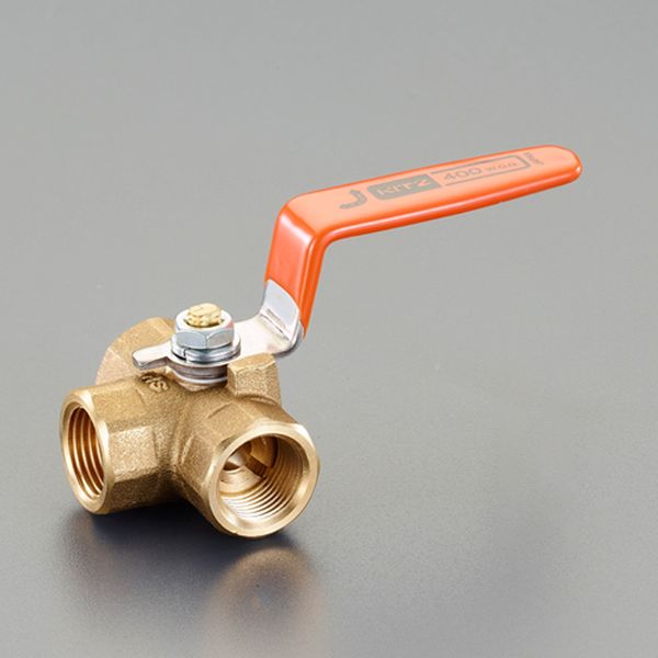 【メーカー在庫あり】 エスコ ESCO Rc 3/4\" 三方ボールバルブ(真鍮製) EA470BA-106 HD店