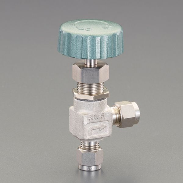 【メーカー在庫あり】 エスコ ESCO 8mm ニードルバルブ(アングル型/ステンレス製) EA470CM-308 HD店
