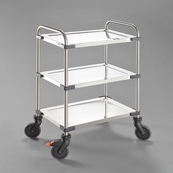 【メーカー在庫あり】 エスコ ESCO 630x400mm/150kg 運搬車(三段/ブレーキ付/sus) EA520BE-82 HD店