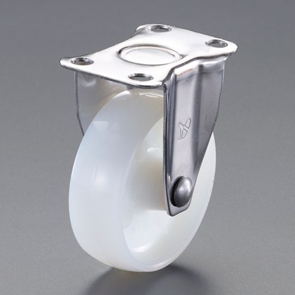 【メーカー在庫あり】 エスコ ESCO 100mm キャスター(固定金具、ステンレス製 EA986PT-503 HD店