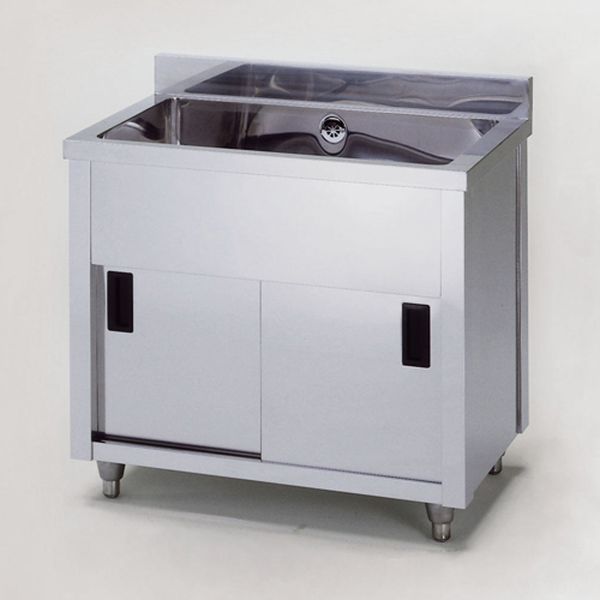 【メーカー在庫あり】 エスコ ESCO 600x600x890mm 一槽キャビネットシンク(SUS430) 000012331102 HD店