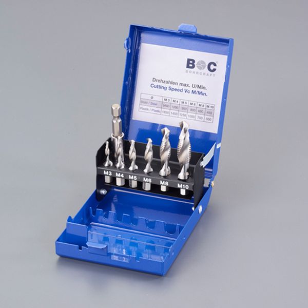 【メーカー在庫あり】 エスコ ESCO M3-M10/6本組 ドリルタップ(六角軸/HSS) 000012339737 HD店｜ヒロチー商事 ハーレー 店