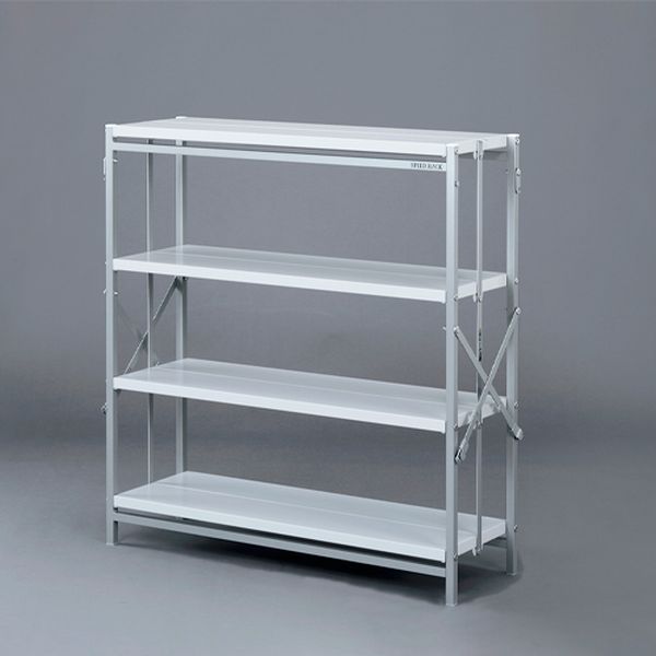 【メーカー在庫あり】 エスコ ESCO 962x300x 998mm/4段ラック棚(折畳式) 000012345016 HD店｜ヒロチー商事 ハーレー 店