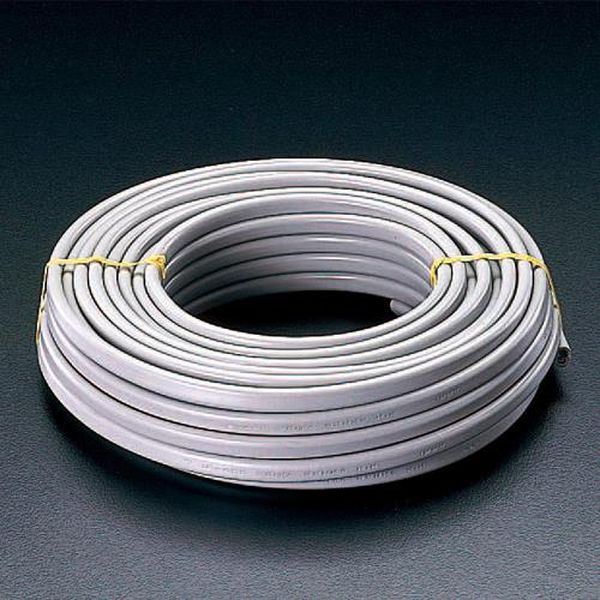 【製造業者店卸し資産あり】 エスコ ESCO 2.6mmx3心／600V27A VA有線テレビ（20m／薄墨色） EA940AV-27A 固定ディスク店