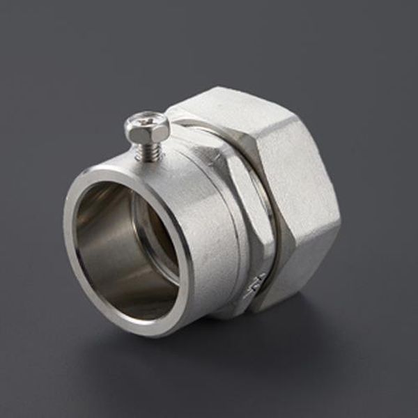 【メーカー在庫あり】 エスコ ESCO 1／2”xG16 ねじ無しコネクター（ストレート／厚鋼／ステンレス） EA947SM-104 HD店