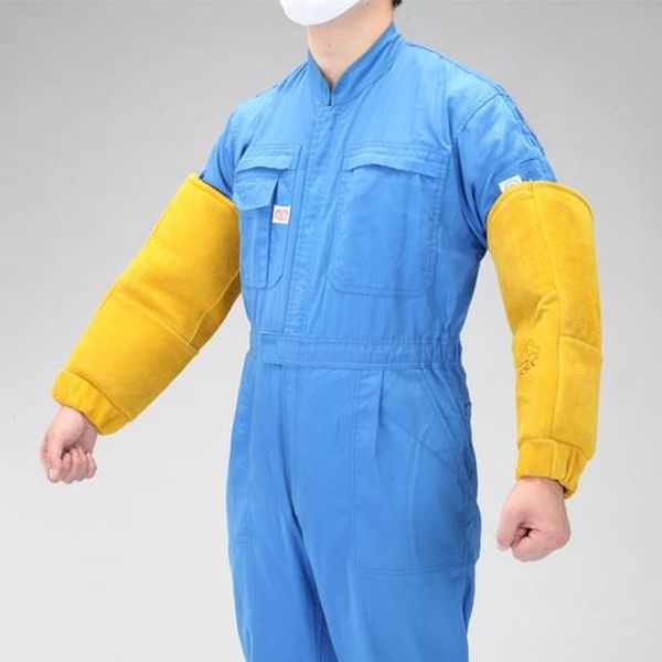 【製造業者店卸し資産あり】 エスコ ESCO 400粍 腕押しかぶせる (熔接用・牛皮/1双) EA353AR-12 固定ディスク店 DIY・工具-溶接面-安全・保護用品