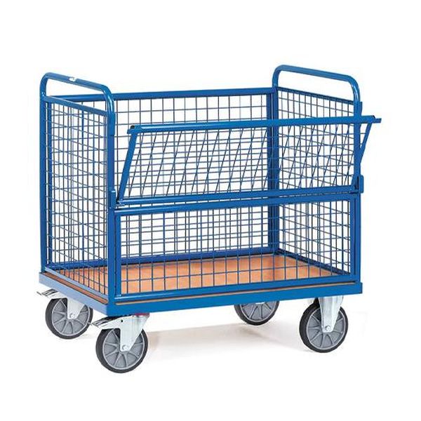 【メーカー在庫あり】 エスコ ESCO 1200x800mm/600kg 運搬車 (メッシュカゴ/前開) EA520BE-46 HD店