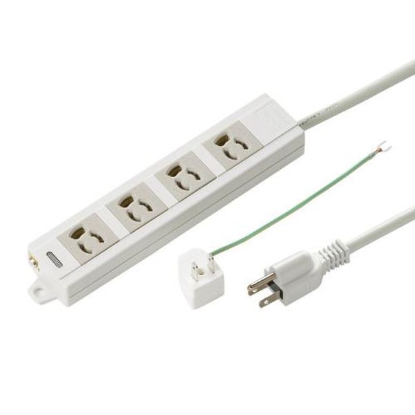 【メーカー在庫あり】 エスコ ESCO AC125V/15Ax10m タップ (4口/3P/変換アダプタ付) EA815GM-294 HD店