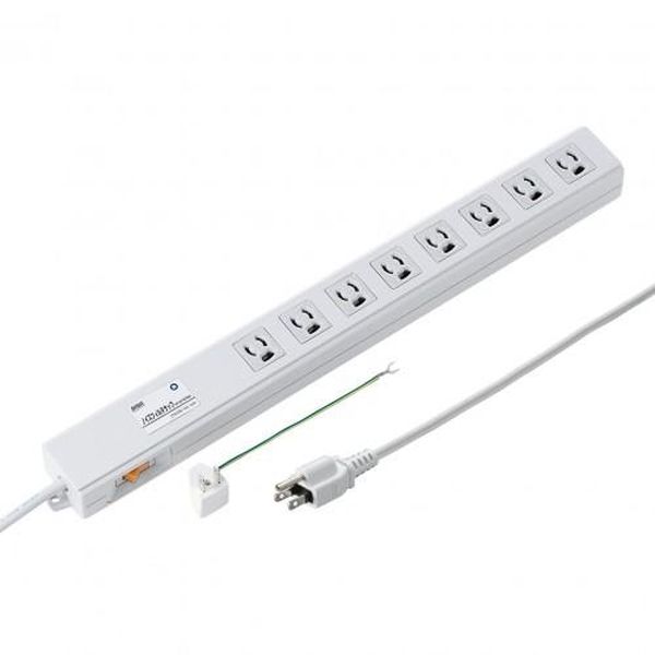 【メーカー在庫あり】 エスコ ESCO 2m/8口3P タップ (雷ガード/一括スイッチ/ライン型) EA815GM-347 HD店