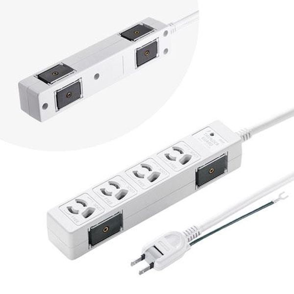 【メーカー在庫あり】 エスコ ESCO 3m タップ (4口/2P/マグネット付/雷ガード) EA815GM-405 HD店