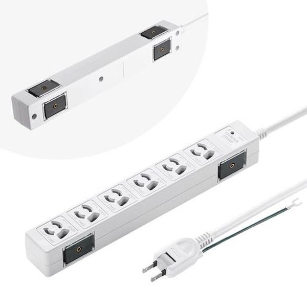 【メーカー在庫あり】 エスコ ESCO 3m タップ (6口/2P/マグネット付/雷ガード) EA815GM-407 HD店