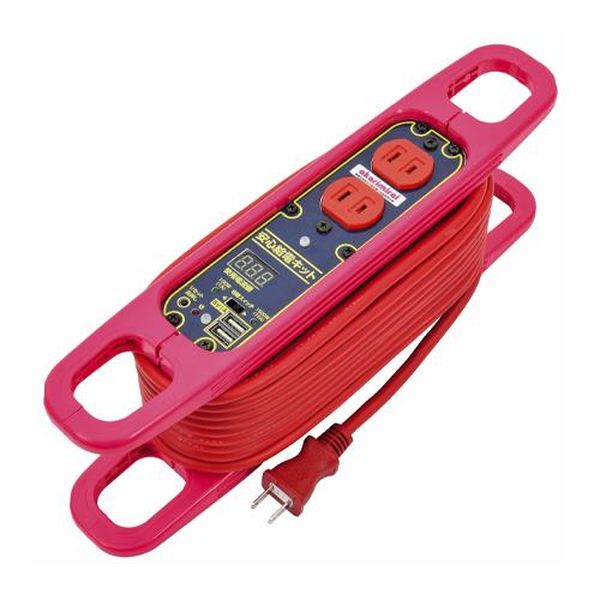 【メーカー在庫あり】 エスコ ESCO AC100V/15Ax10m コードリール (車載コンセント対応) EA815GV-26 HD店