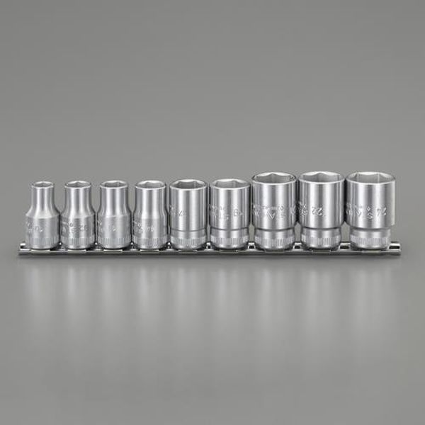 【メーカー在庫あり】 エスコ ESCO 1/2インチDR/9個組 ソケットセット EA617ZC-1A HD店