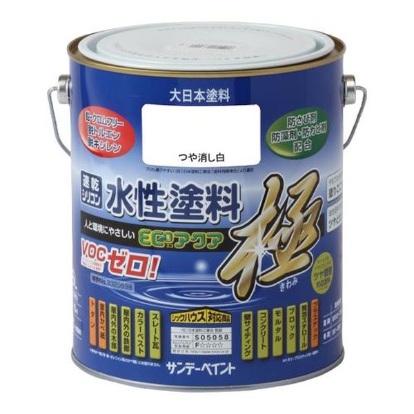 【メーカー在庫あり】 エスコ ESCO 1.6L [水性]多目的塗料(つや消し白) EA942E-63 HD店
