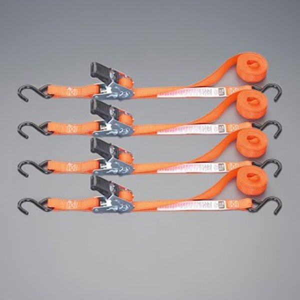 【メーカー在庫あり】 エスコ ESCO 181kg/25mmx4.2m ベルト荷締機(ラチェット式/4本) EA982BB-4A HD店