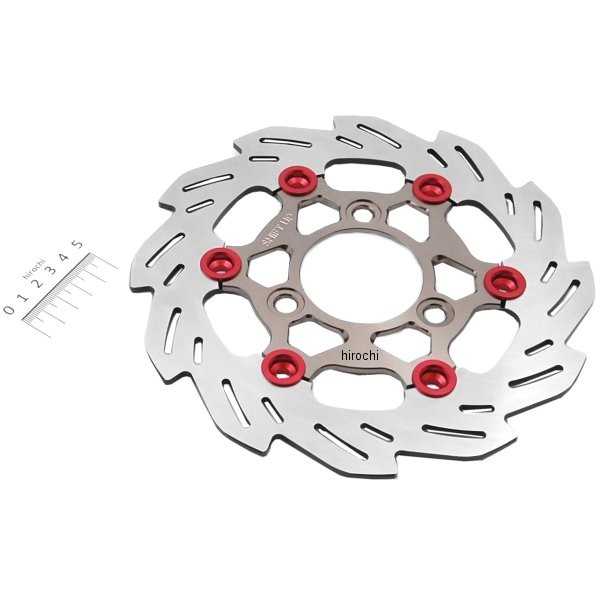 シフトアップ ウェーブフローティングディスクローター ホンダ 220mm チタン/赤 202050-31 HD店|ヒロチー商事 ハーレー 店
