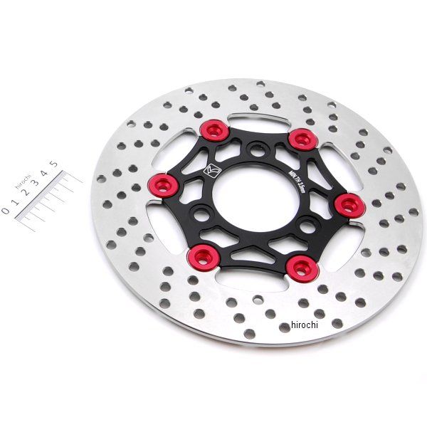 キタコ フローティングディスクローター NSF100、NSR50/80 ブラック/レッド 500-1418700 HD店