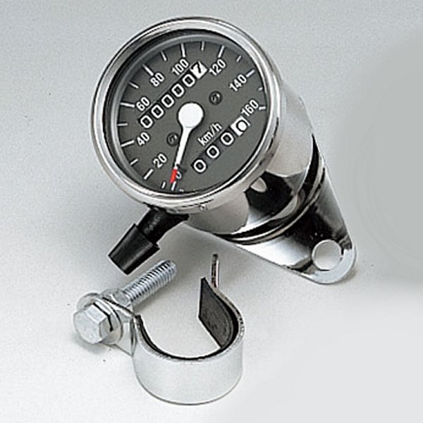 【メーカー在庫あり】 キジマ スピードメーター(機械式)160km/h 61mm 黒パネルトリップ付 510-006 HD店