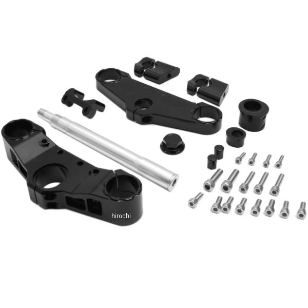 アクティブ ACTIVE コンバーチブルステムキット フォーク径φ43 ハンドルφ28.6 03年-15年 CB1300SF 黒 13610008 HD店