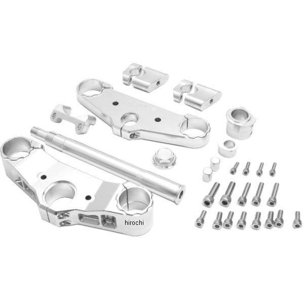 アクティブ ACTIVE コンバーチブルステムキット フォーク径φ43 ハンドルφ28.6 ホーンステー付き 05年-15年 CB1300 シルバー 13610011 HD店