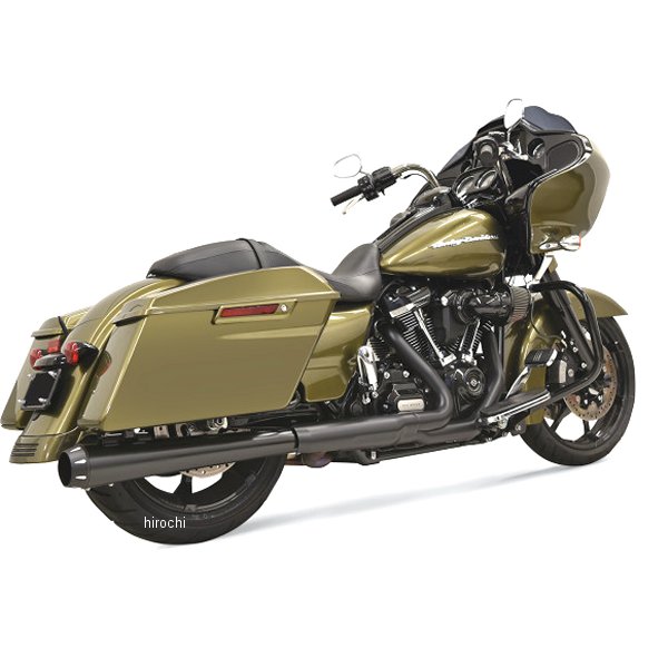 【USA在庫あり】 バッサニ Bassani 4インチ スリップオンマフラー 2-1 Cross-over 17年以降 メガホン 黒 1801-1160 HD店｜ヒロチー商事 ハーレー 店