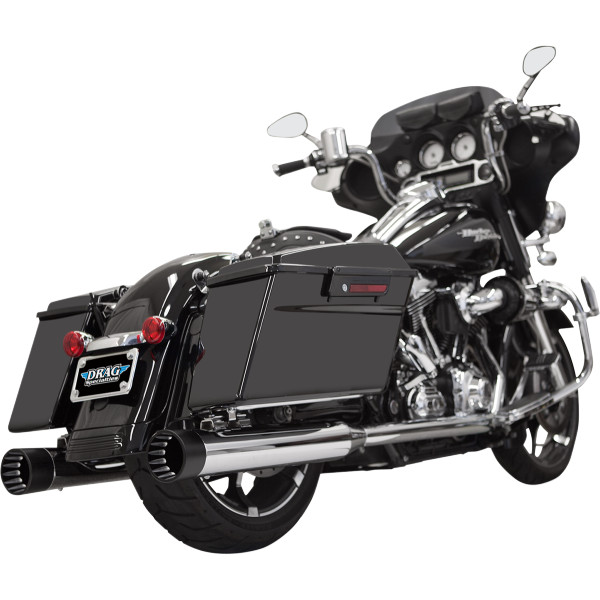 【USA在庫あり】 バッサニ Bassani 4インチ スリップオンマフラー DNT 95年-16年 クローム/黒 1801-0768 HD店