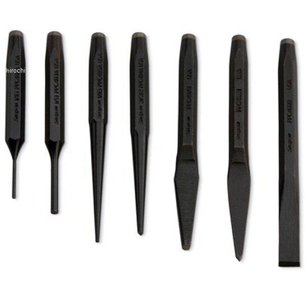 スナップオン Snap-on ミジェットポンチ、タガネセット全7天下太平、KB2188一揃いの道具御徒面子入り口・入口 PPVP70BK 固定ディスク店