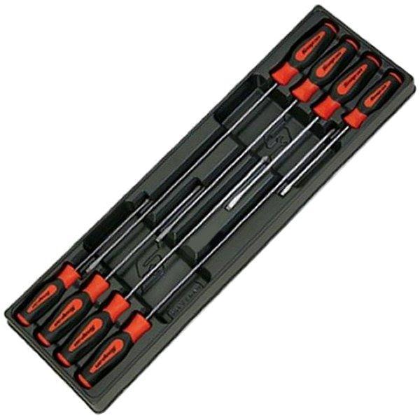 スナップオン Snap-on 酸化被膜仕上げシャンク、キャビネット、フラットチップ／フィリップススクリュードライバー 8本 SHDXL80O HD店