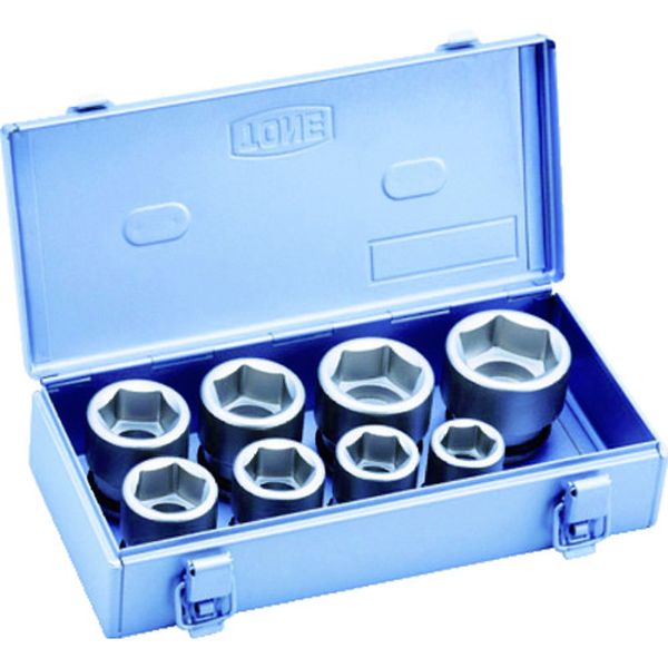 【メーカー在庫あり】 インパクト用ソケットセット(メタルトレーケース仕様) 8pcs 差込角19.0mm NV608S HD店
