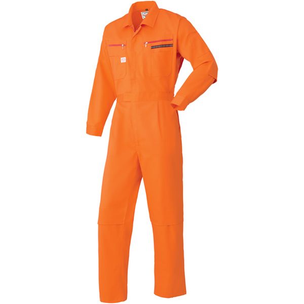 【メーカー在庫あり】 12800033L 山田辰(株) AUTO－BI つなぎ服1280-003オレンジ-3L 1280-OR-3L HD店