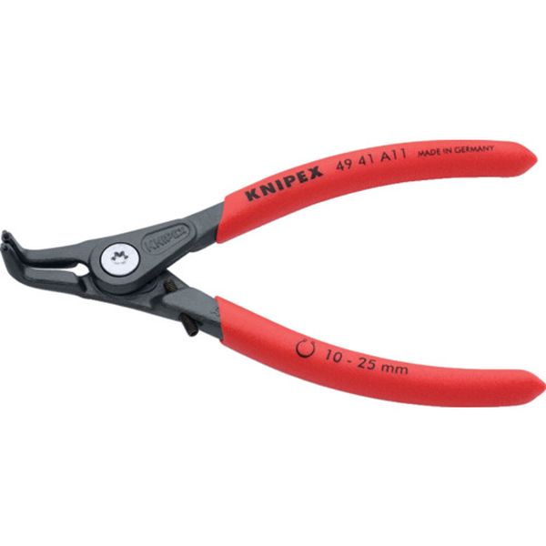 【メーカー在庫あり】 4941A11 KNIPEX社 KNIPEX 軸用スナップリングプライヤー 曲 4941-A11 HD店