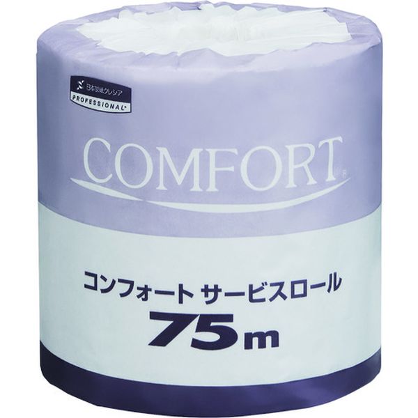 【メーカー在庫あり】 日本製紙クレシア(株) クレシア トイレットペーパー コンフォートサービスロール 75m 1ケース80個入 11275 HD店