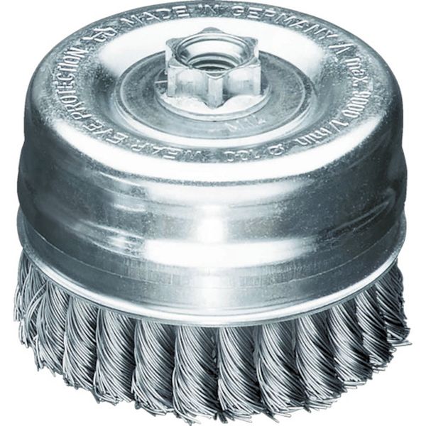 【メーカー在庫あり】 LESSMANN社 LESSMANN ノットカップブラシ Φ75 ステンレス線 線径0.35 483714 HD店