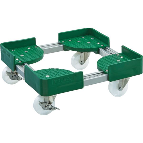 【メーカー在庫あり】 FCD4050SUSS 伸縮式コンテナ台車SUS 内寸400-500X500-600 ストッパー付 FCD-4050SUS-S HD店