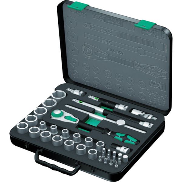 【製造会社店卸し資産あり】 Wera社 Wera 8100SC2 サイクロップラチェットセット 1/2 003645 固定ディスク店