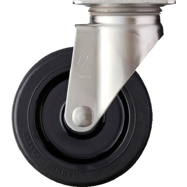 【メーカー在庫あり】 320SRU150 Sシリーズオールステンレス 旋回式ゴム車輪(ナイロンホイール)150mm 320S-RU150-BAR01 HD店