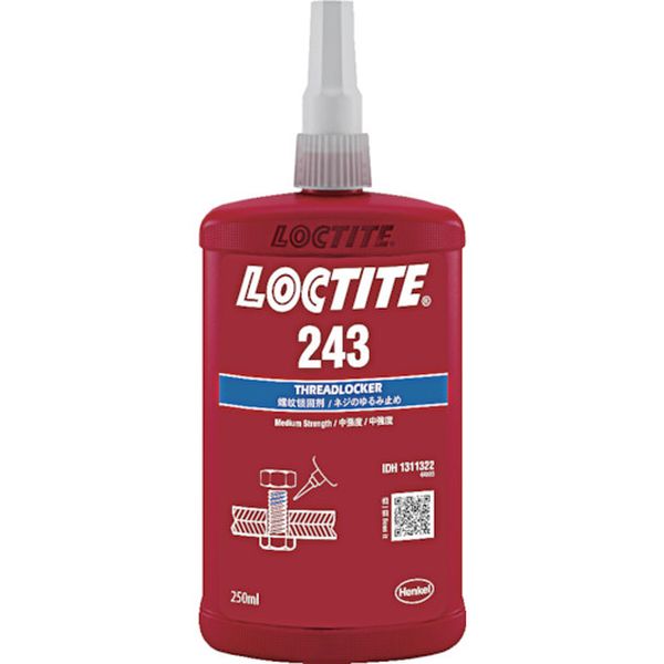 【メーカー在庫あり】 243250 ヘンケルジャパン(株)ACM事業部 ロックタイト ネジロック剤 243 250ml 243-250 HD店|ヒロチー商事 ハーレー 店