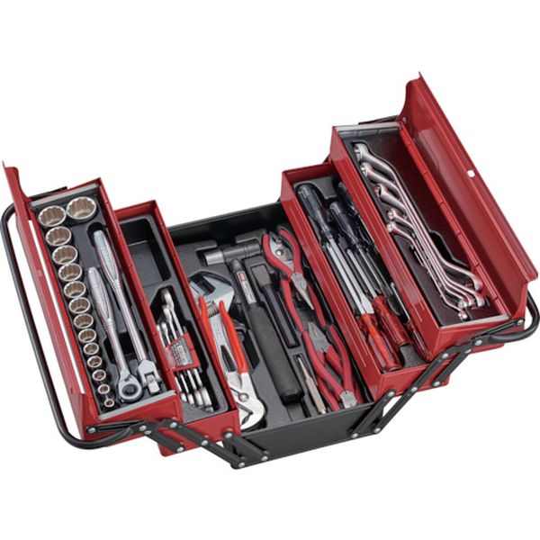 【メーカー在庫あり】 整備用工具セット ツールセット(メンテナンス用) 間口410×奥行220×高さ220mm セット内容53点 700SD HD店|ヒロチー商事 ハーレー 店