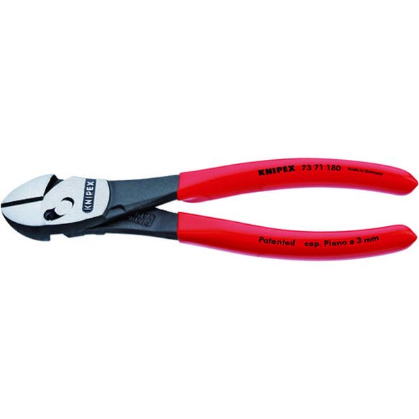 【製造業者店卸し資産あり】 7371180  KNIPEX社 KNIPEX ツインフォースニッパー 180粍 7371-180 固定ディスク店