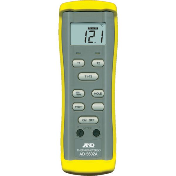 【メーカー在庫あり】 熱電対温度計(Kタイプ) 測定温度範囲-50～200℃ 温度センサー2チャンネル使用可能 AD5602A HD店
