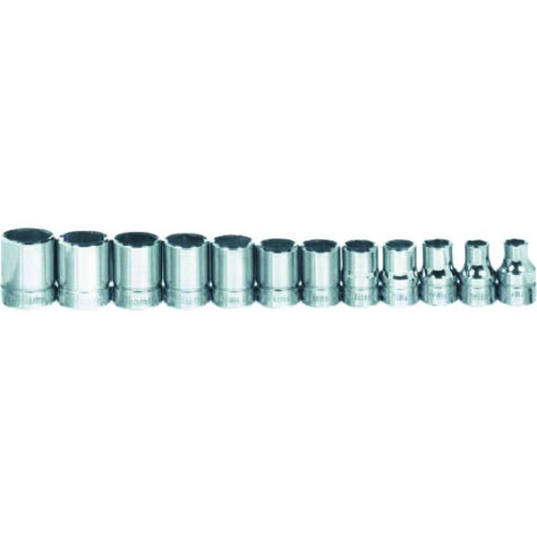 【メーカー在庫あり】 JHWMSB12HRC 3/8ドライブ ショートソケットセット 6角 12個 JHWMSB-12HRC HD店