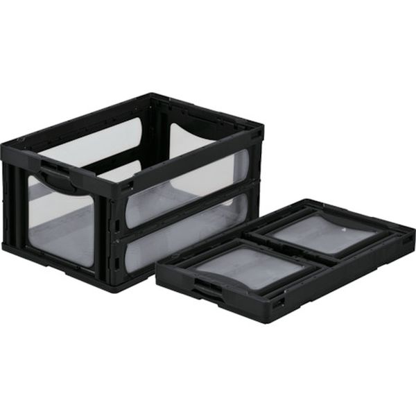 【メーカー在庫あり】 SKOO75BBK 三甲(株) サンコー 折りたたみコンテナー 559070 マドコンO-75Bブラック SKO-O-75B-BK HD店