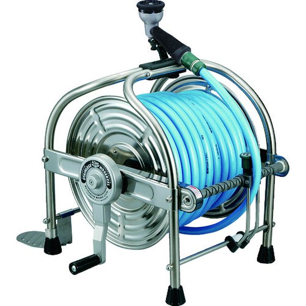 【メーカー在庫あり】 SLA40P (株)ハタヤリミテッド ハタヤ ステンレス(SUS304)ホールリール 40m耐圧ホース・レバーノズル付 SLA-40P HD店