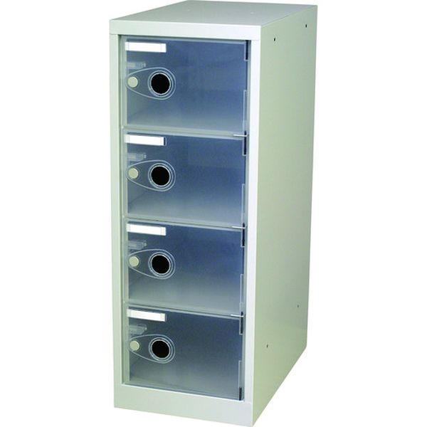 【メーカー在庫あり】 TSL4TM  トラスコ中山(株) TRUSCO スケルトンロッカー 1列X4段 クリア TSL4-TM HD店