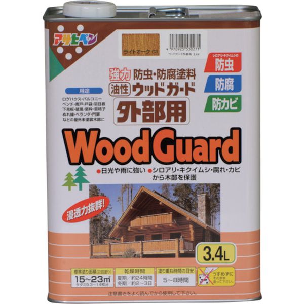【製造業者店卸し資産あり】 (株)アサヒペン アサヒペン 木材差し固める外の方用 3.4L ともし火オーク材 530271 固定ディスク店