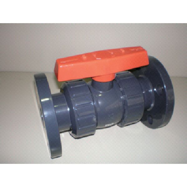 【メーカー在庫あり】 塩ビ製ボールバルブ フランジ式 本体PVC OリングEPDM 40 長さ212mm×高さ171mm BV40FX HD店|ヒロチー商事 ハーレー 店